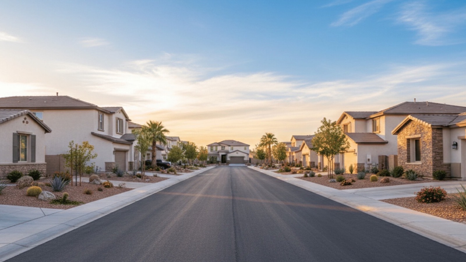 Las Vegas Nevada residential neighborhood showing the city that draws thousands of California, Oregon, and Washington relocators each year for tax savings